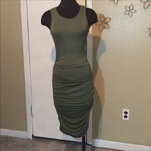 Olive midi dress